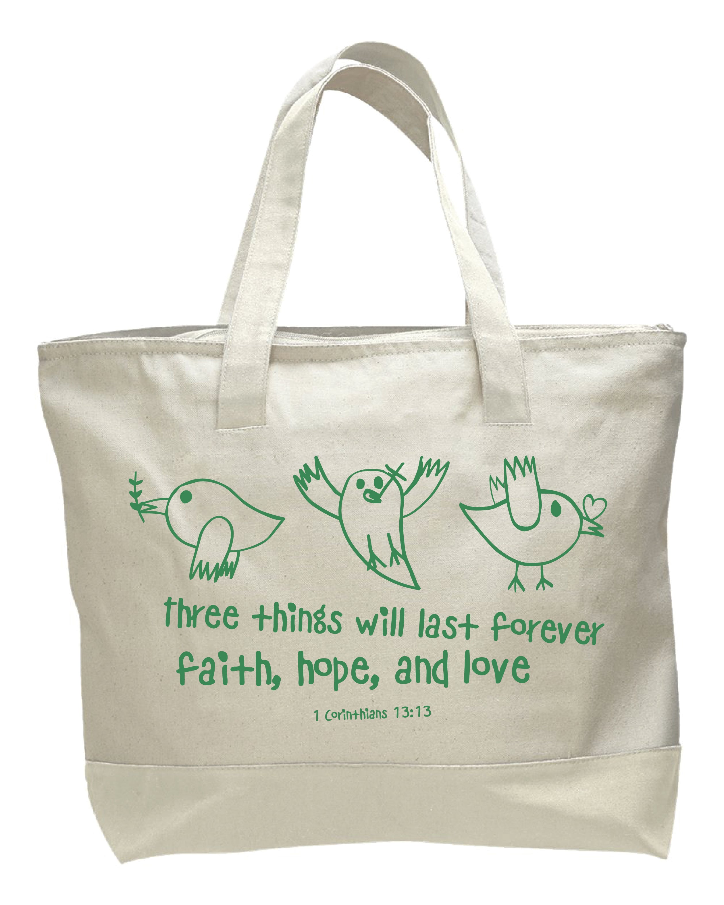 Faith Hope Love Tote Bag